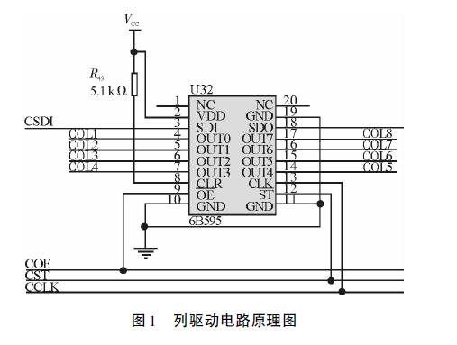 圖1 列驅動電路原理圖